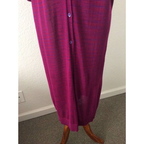 Torrid Plus Cardigan Sweater Duster Striped Stretch Knit - Picture 4 of 11